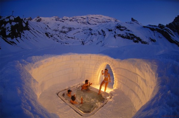 Khách sạn lều tuyết ở dãy núi Alps